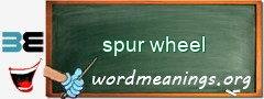 WordMeaning blackboard for spur wheel